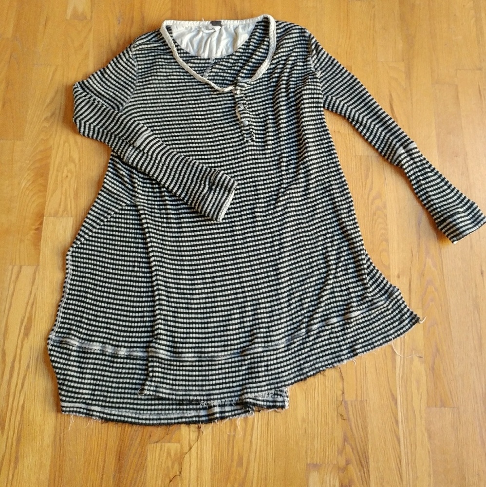 Striped Free People Henley Tunic